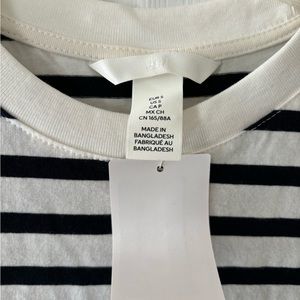 H&M Stripe Short Sleeve Shirt